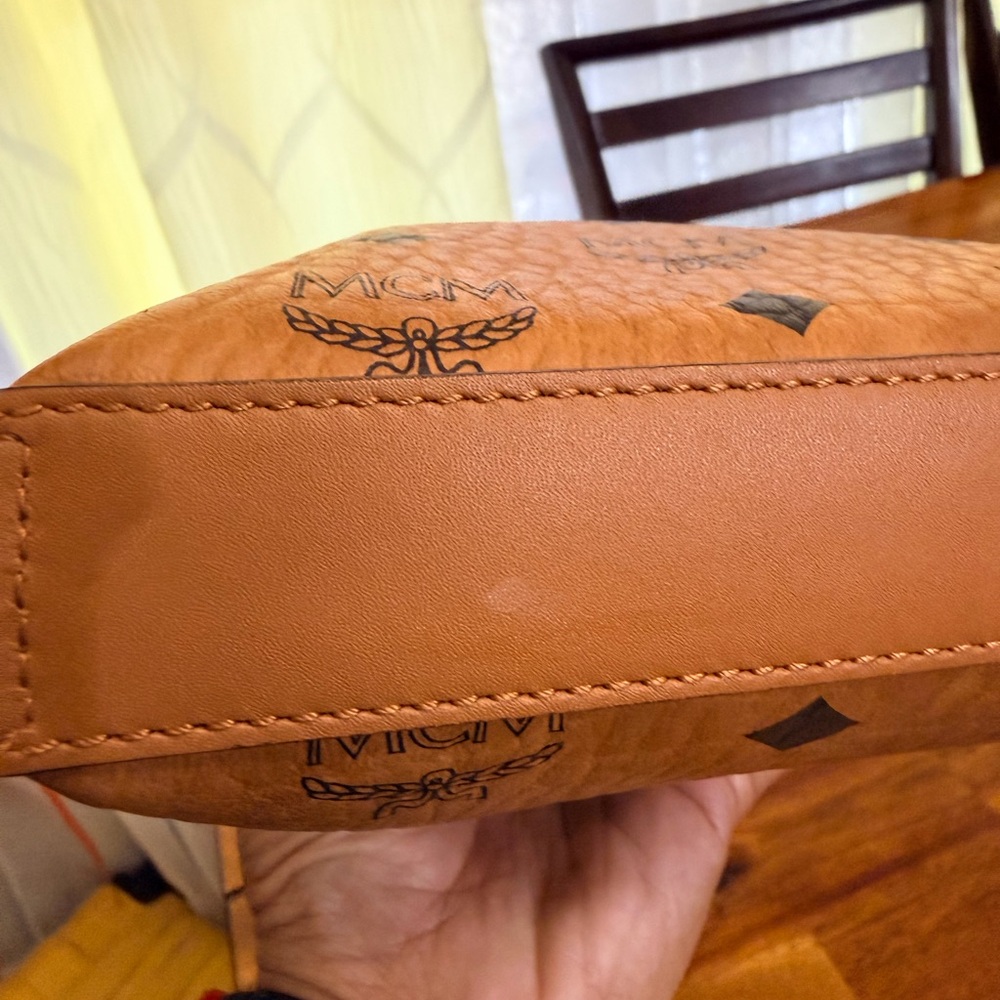 MCM Cognac Leather small crossbody Bag